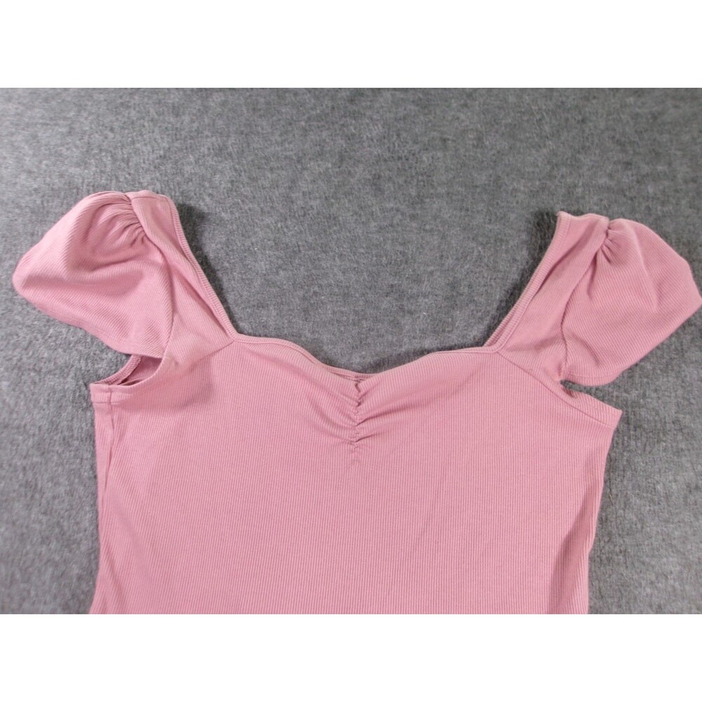 Wild Fable Dress Women Extra Large Pink Ribbed Causal Summer Beachy Vibes - Picture 2 of 13